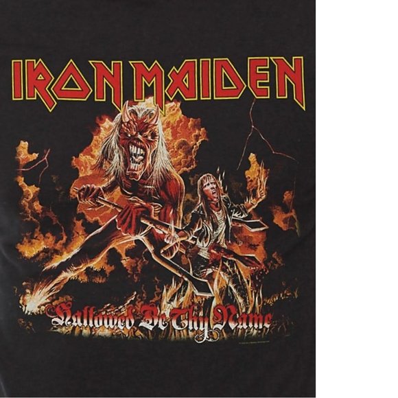 Iron Maiden Hallowed Be Thy Name rock Original 2013 Official T-Shirt 2XL NWT - Picture 2 of 3